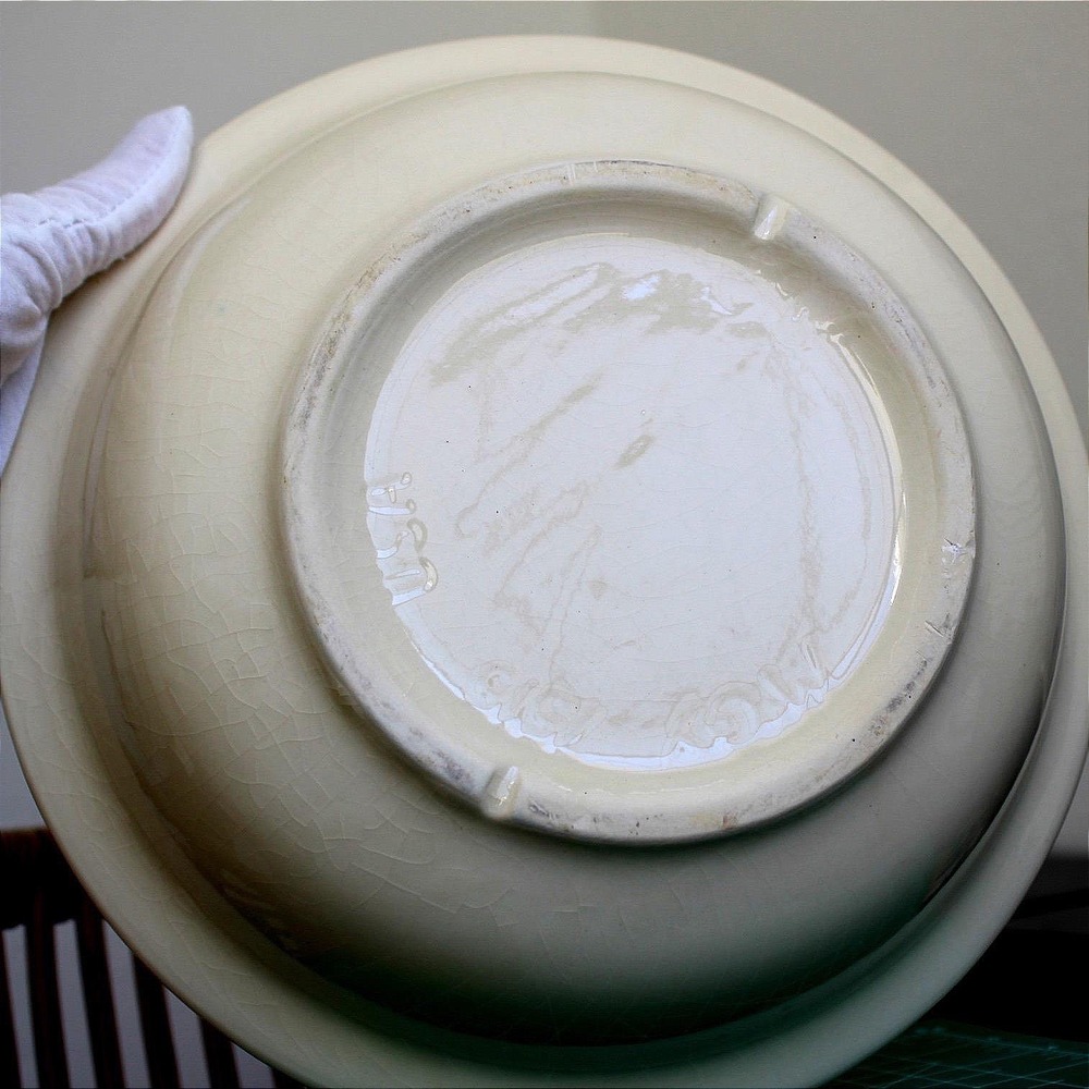 McCoy Pottery 7515 Large Round Serving Bowl Basin Off White Cream USA Vintage - Picture 2 of 10